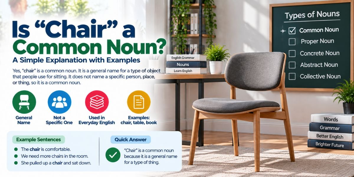 Is “Chair” a Common Noun?