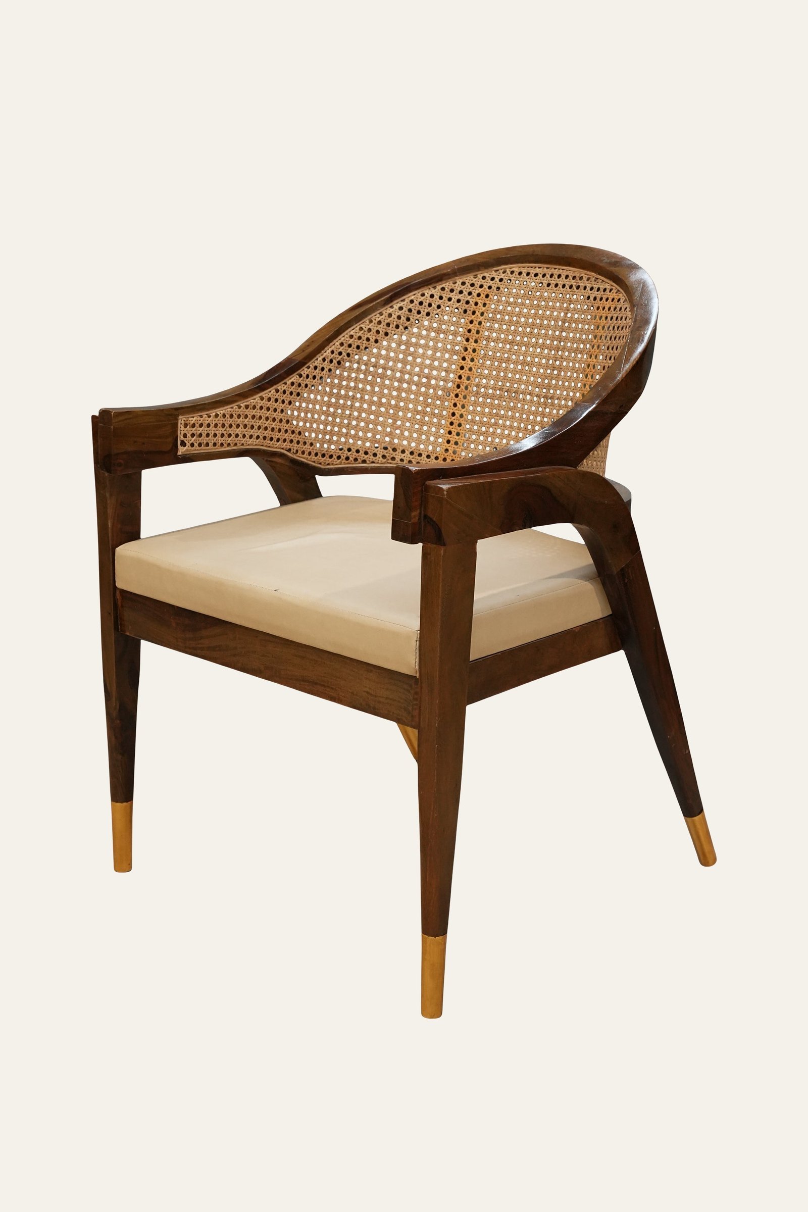 Two Agoura Hills cane back accent chairs arranged in a modern room.