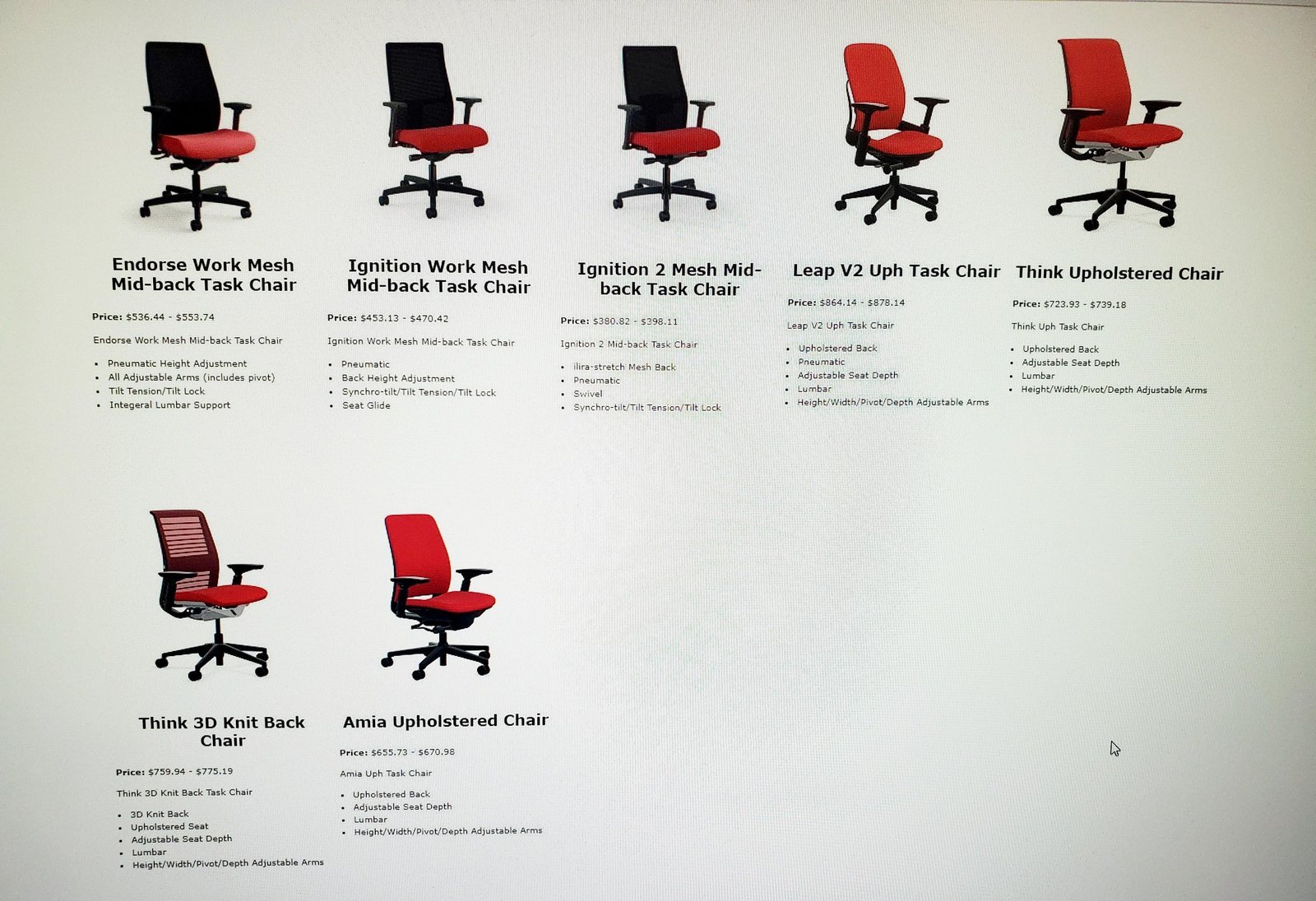 An ergonomic office chair with lumbar support to help alleviate lower back problems.