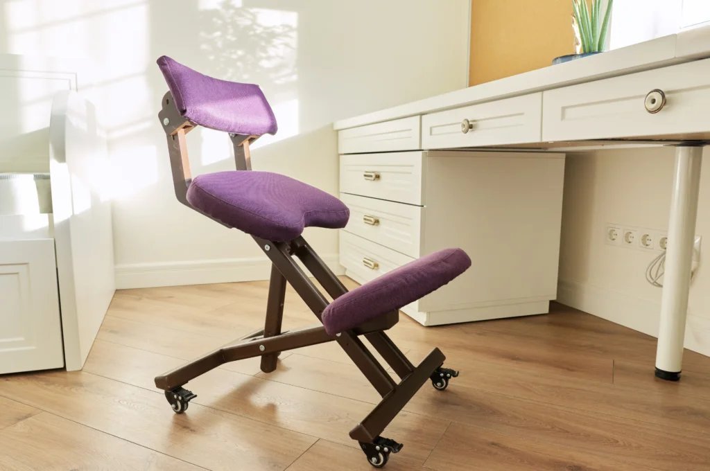 A modern ergonomic office chair designed to support back health in a bright workspace.