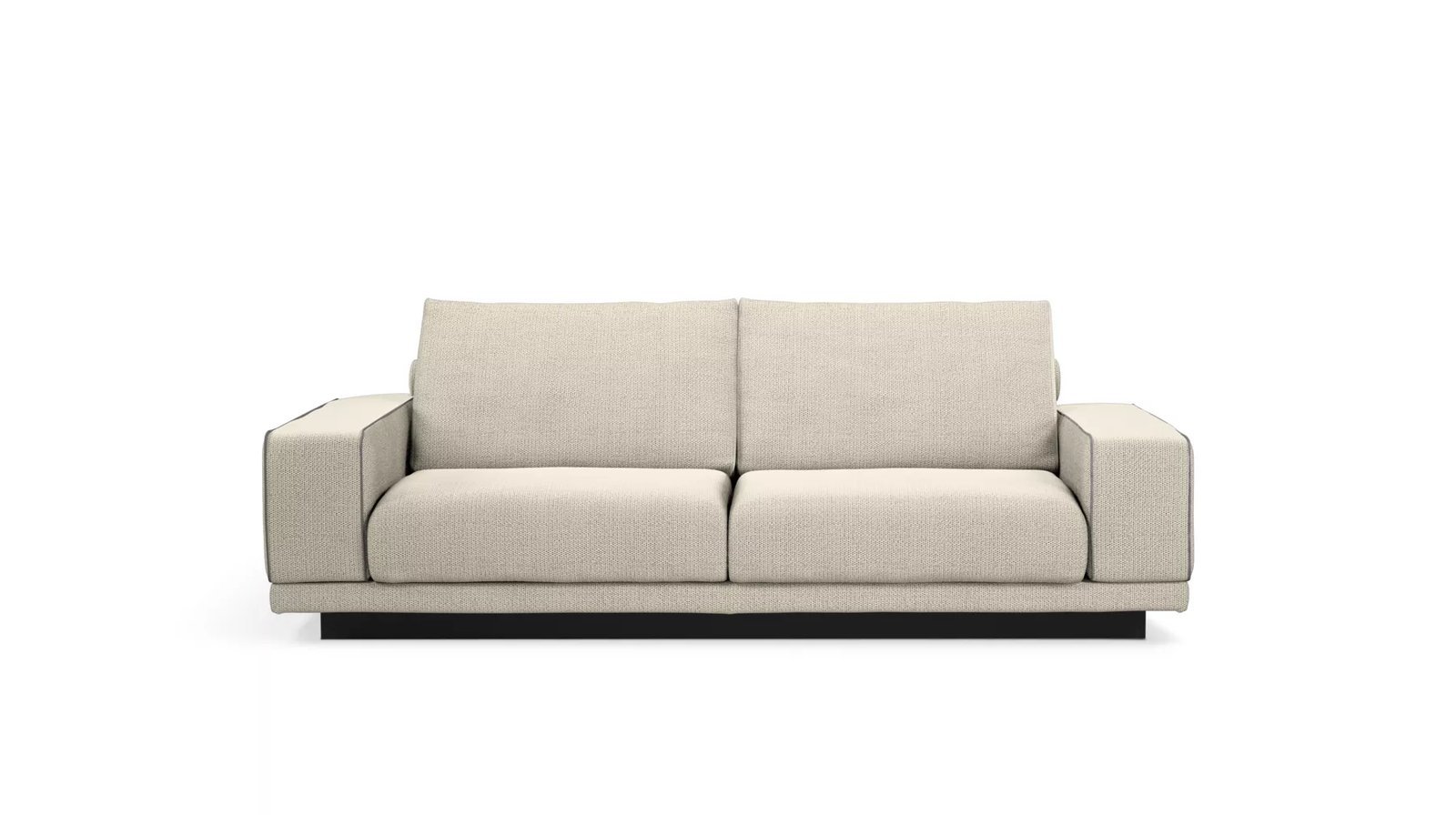 An unobstructed path to a couch showing how to confirm furniture fit.