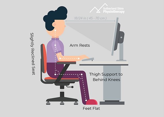 A clean office workspace setup featuring a desk chair for frequently asked questions.