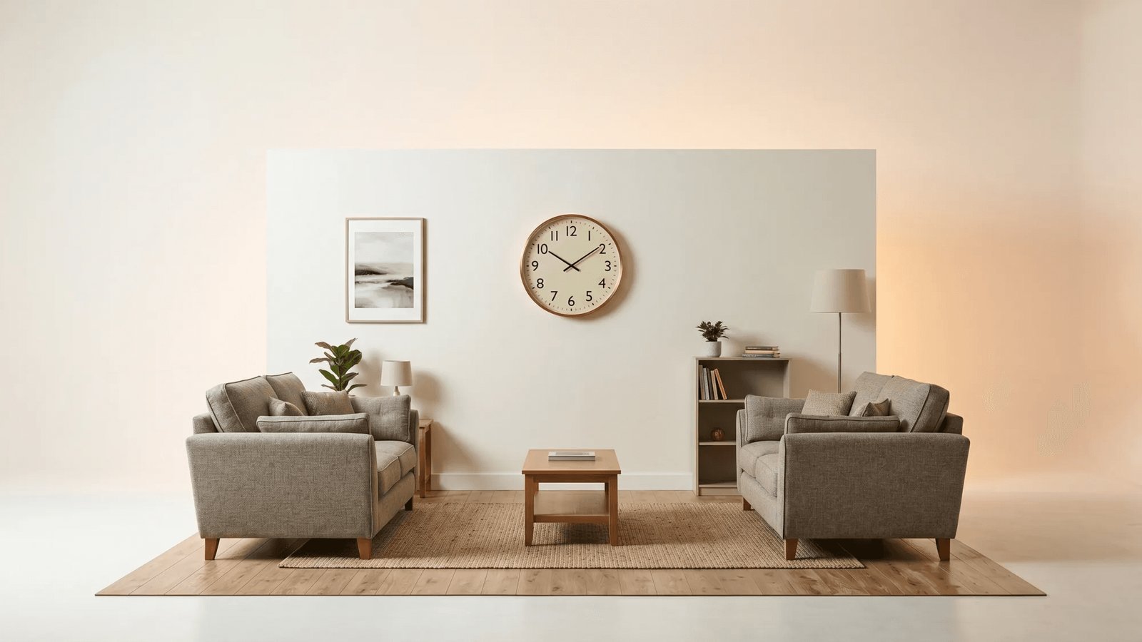 A person uses a tape measure to determine the length of a wooden chair.
