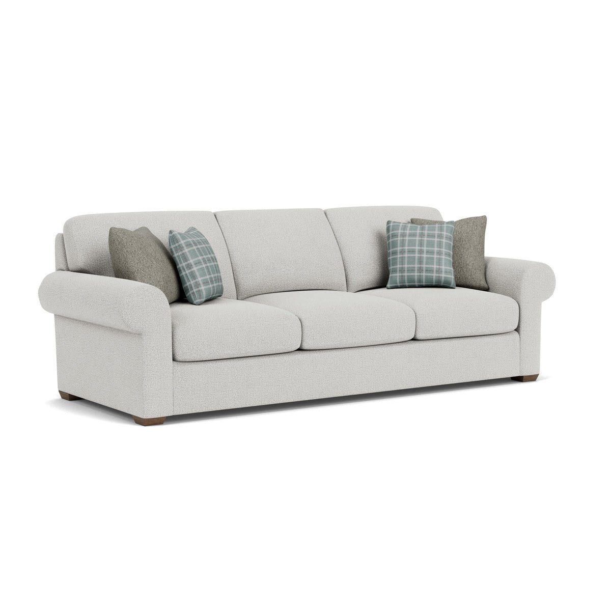 Measuring a sofa in a tight living room layout to avoid common spacing mistakes.