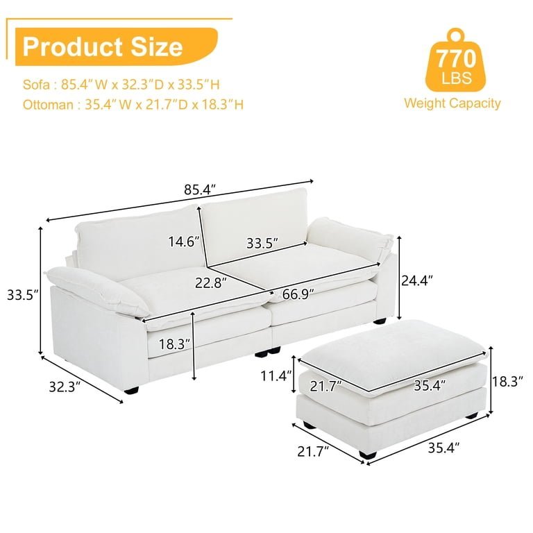 Checking the spatial fit of a three-seater sofa within a modern living room.