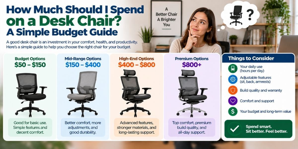 Comparison between a simple task chair and a heavy-duty ergonomic desk chair.