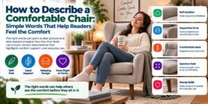 A comfortable armchair positioned in a bright, modern living room setting.