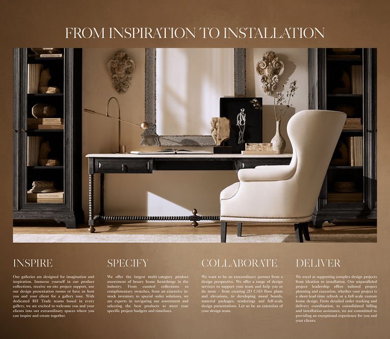 A well-placed desk integrated into a living room layout for a balanced look.