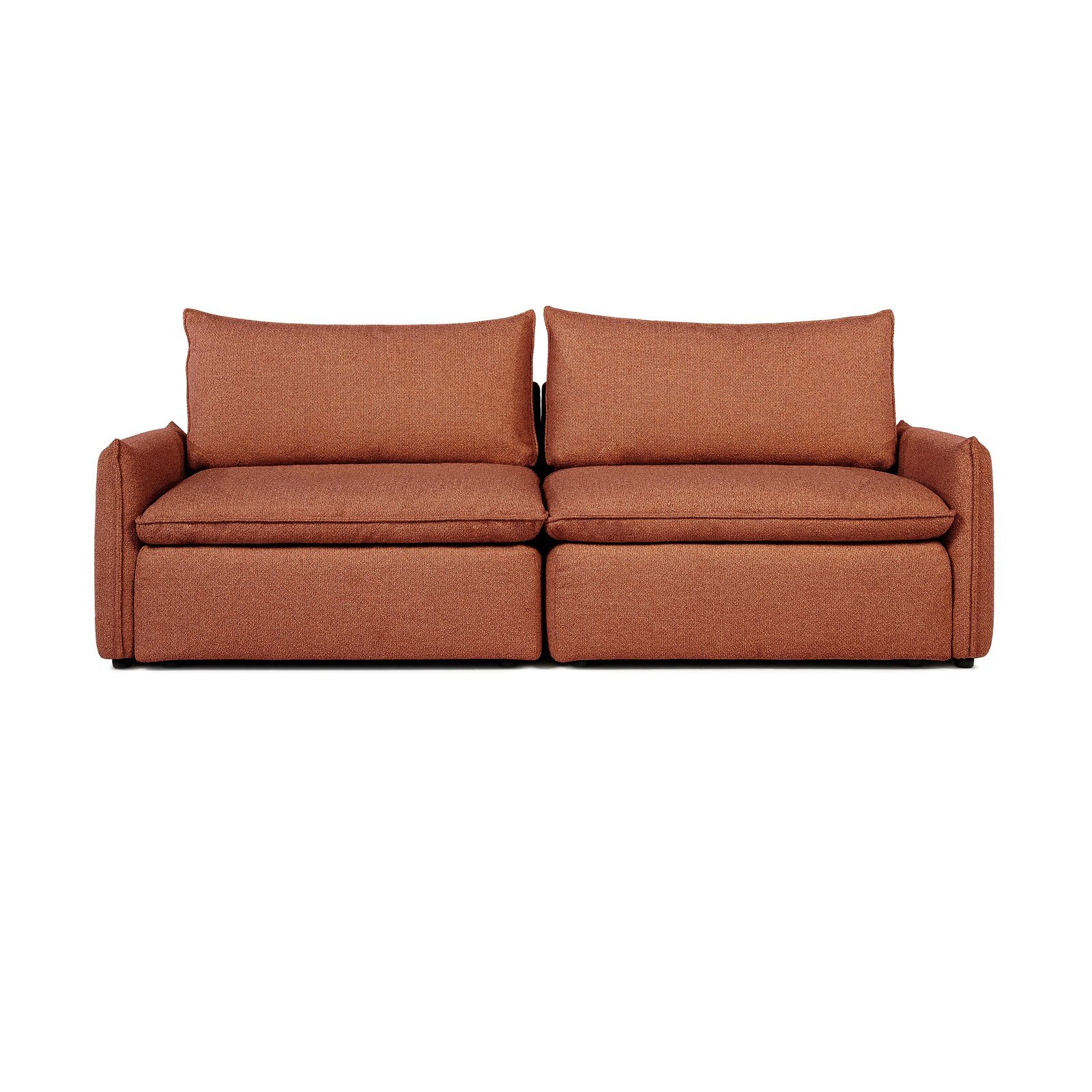 Comparing slim track arms and rolled arms on different sofa styles for size.