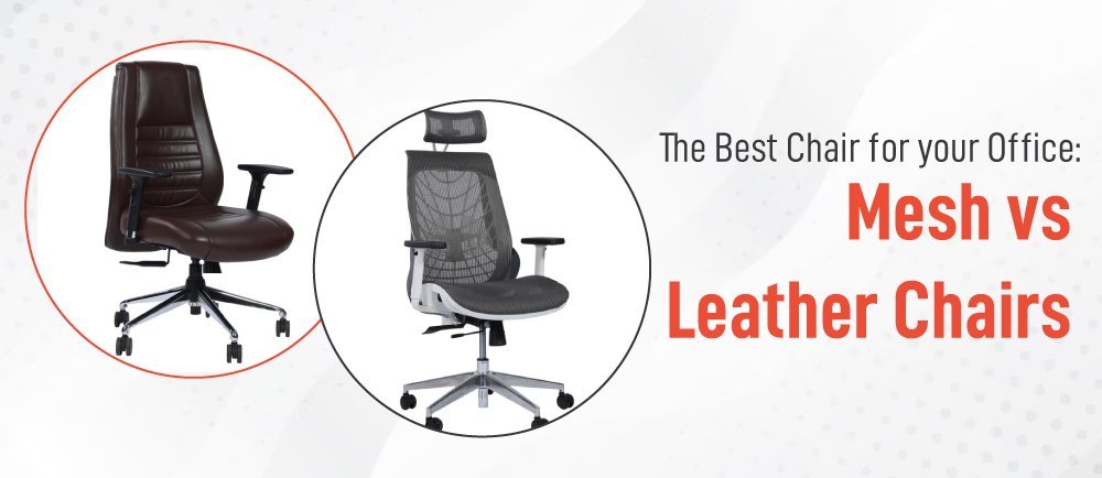 A professional leather chair stands in a bright office to support better health.