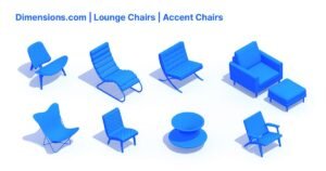 A stylish leather lounge chair sits in a bright, modern living room space.
