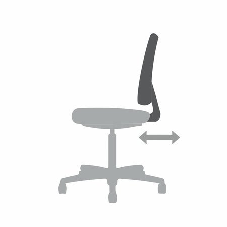 Side view of dining and lounge chairs demonstrating standard seat depth measurements.