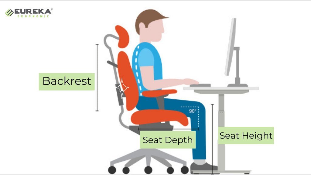 Adjusting the seat slider mechanism on an ergonomic office chair for comfort.