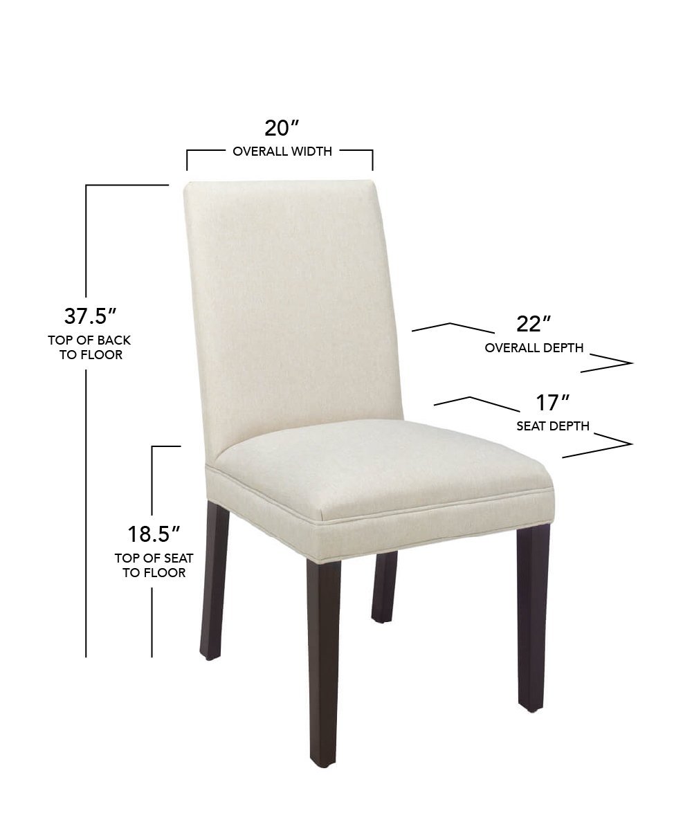 A modern chair demonstrating the importance of correct seat depth for posture.