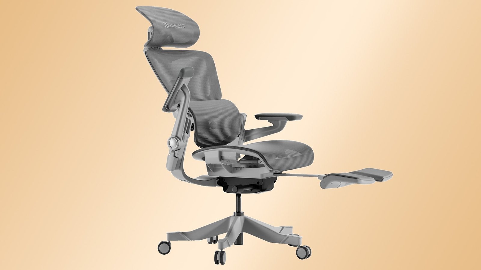 A modern ergonomic chair centered in a bright and clean home office.