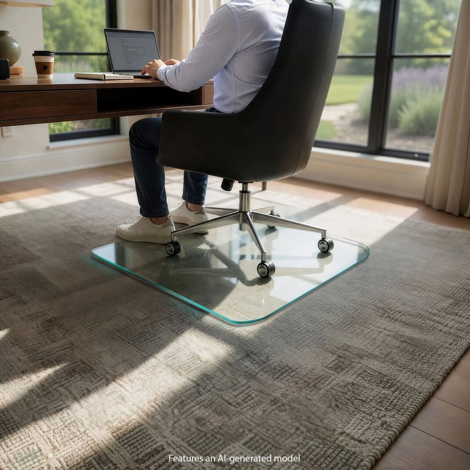 Two ergonomic office chairs in a clean workspace, ready for frequently asked questions.