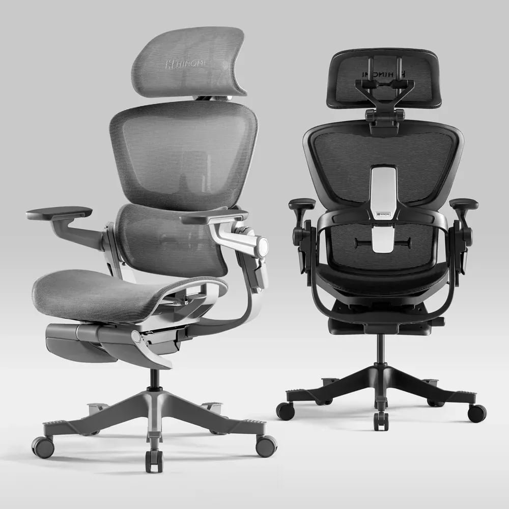 Side view of an adjustable ergonomic chair showing the tilt mechanism and high quality materials.