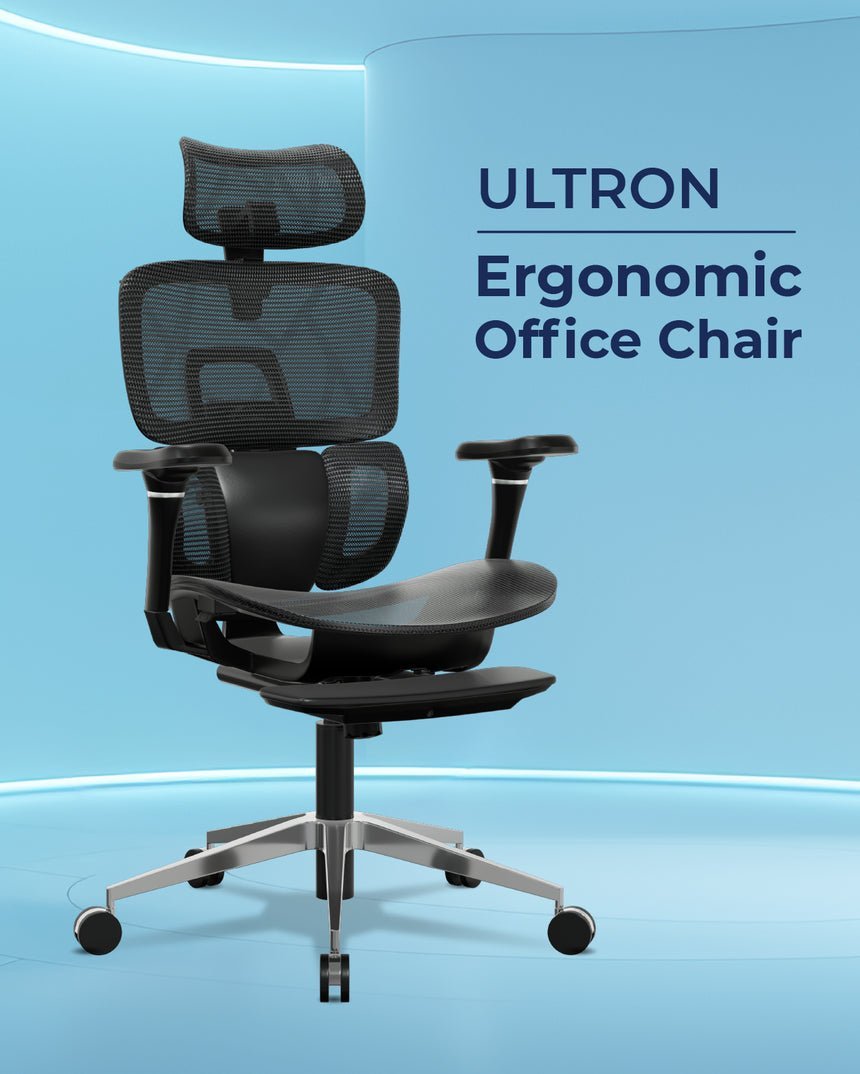 Detailed view of the adjustable components of a high-quality ergonomic office chair.