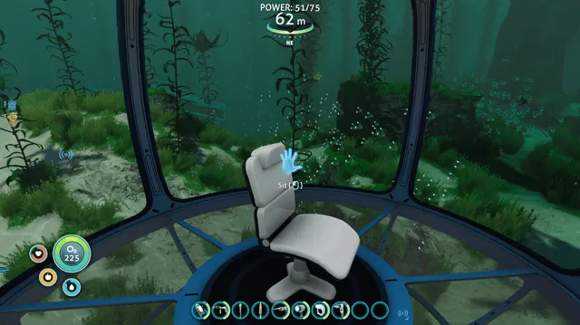 Adjusting furniture placement within the tight confines of a modular underwater base.