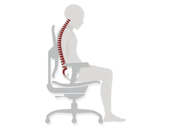 Close-up view of the structural connections and shell of a swivel chair.