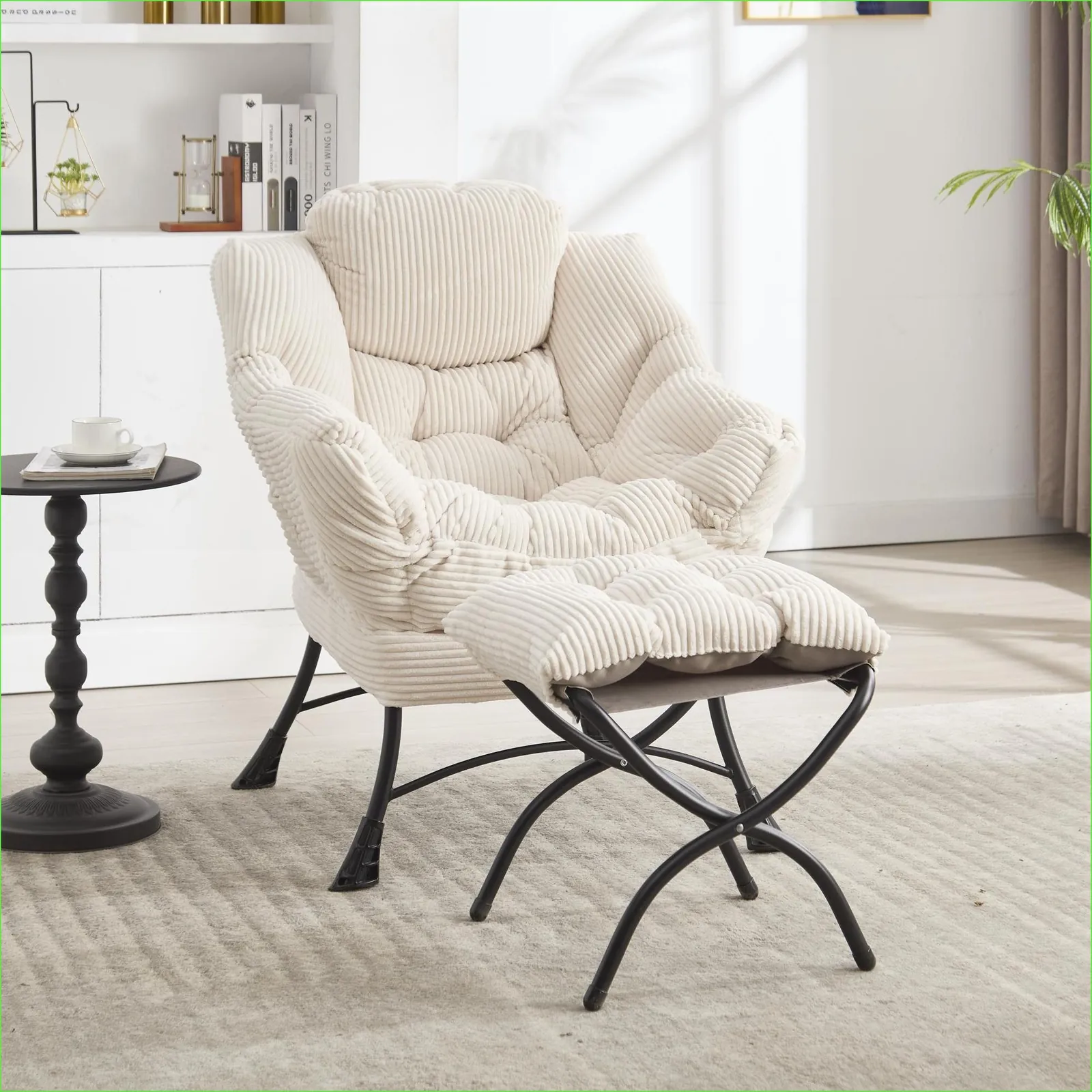 A comfortable club chair and slipper chair setup suitable for small home living.
