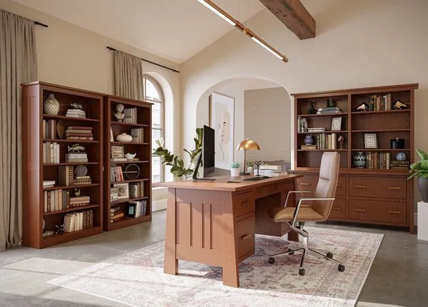 A compact workspace setup designed for small home office areas.