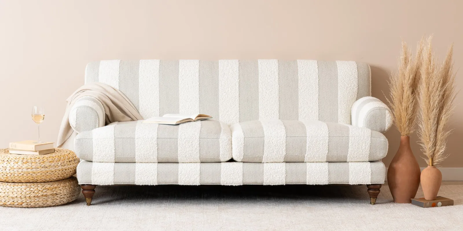 Comparing fabric swatches for a sofa to avoid common furniture mistakes.