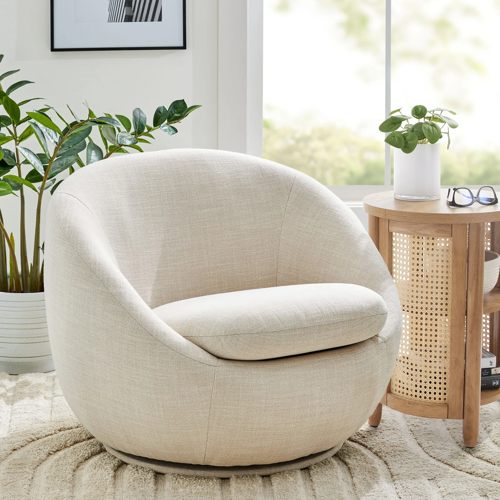 Detailed view of adjustable lumbar support on a modern ergonomic office swivel chair.
