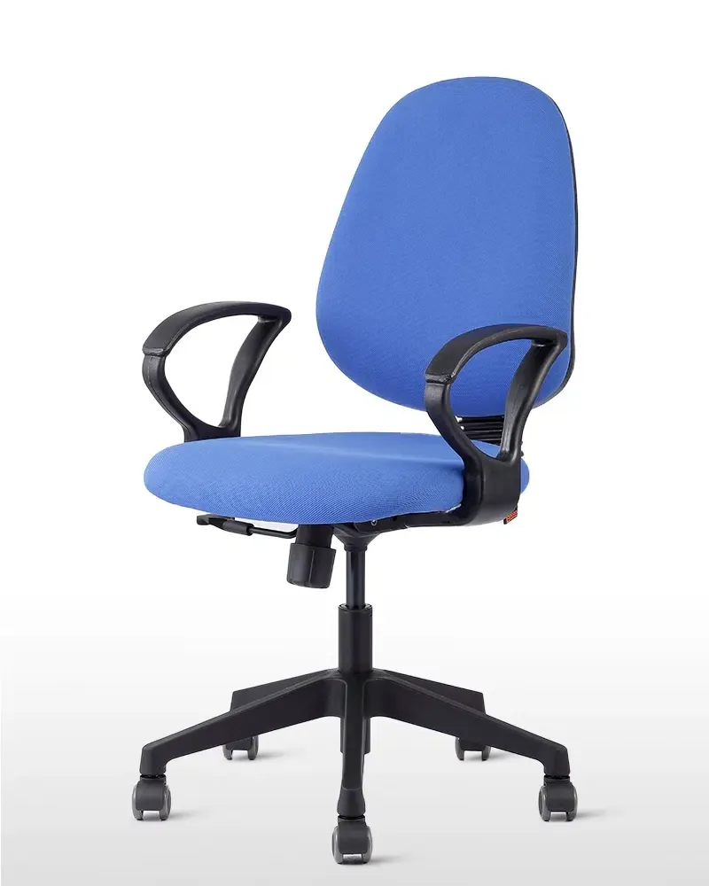 Hands cleaning debris from the caster wheels of an office chair for maintenance.