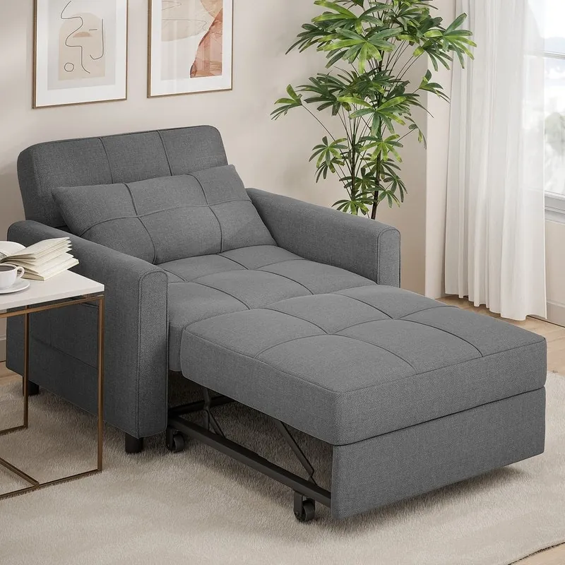 A high-quality orthopedic bed used for proper back support instead of a convertible chair.