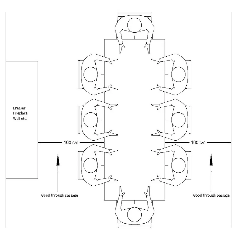 Measuring chair clearance in a dining room to avoid common shopping mistakes.
