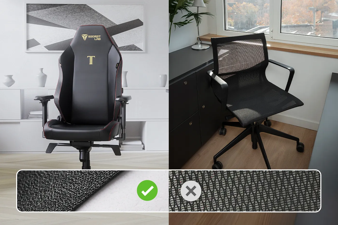 A person adjusting the settings on an ergonomic mesh office chair for proper posture.