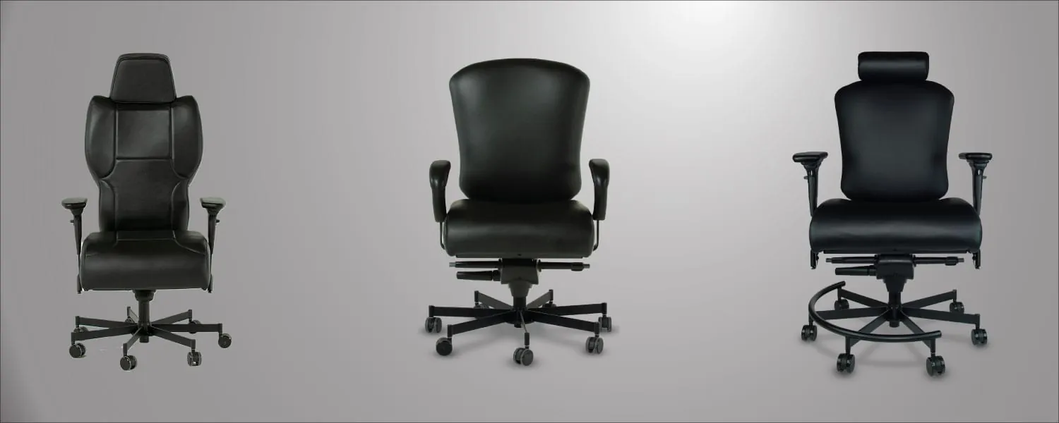 A person sits with correct posture in an ergonomic chair to ensure proper back support.