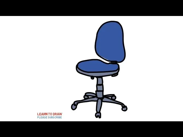 Side view of an ergonomic chair showing its curved backrest and base.