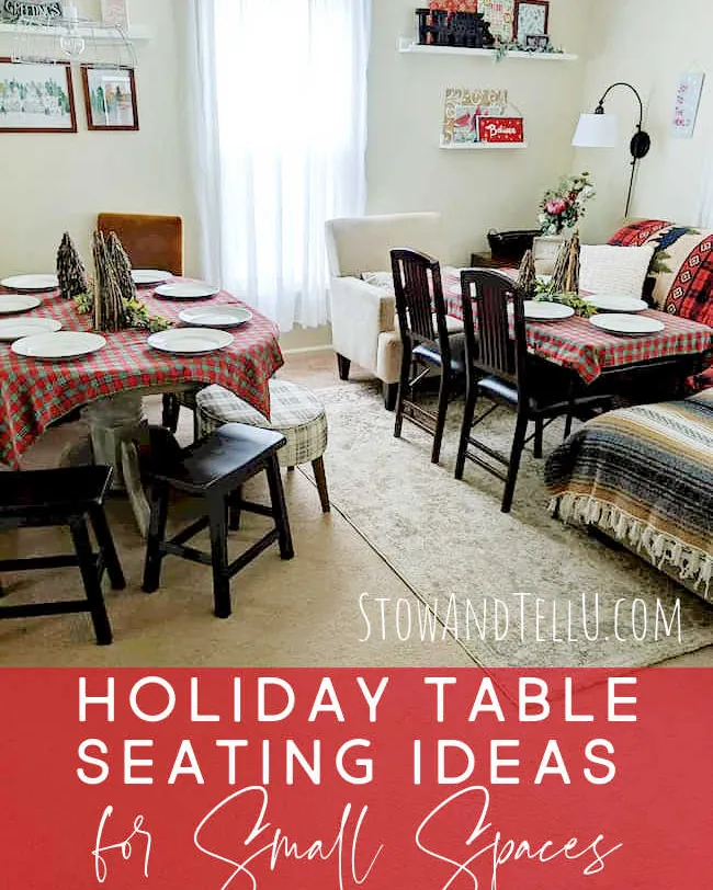 A square room layout optimized for seating twenty people while keeping the floor space clear.