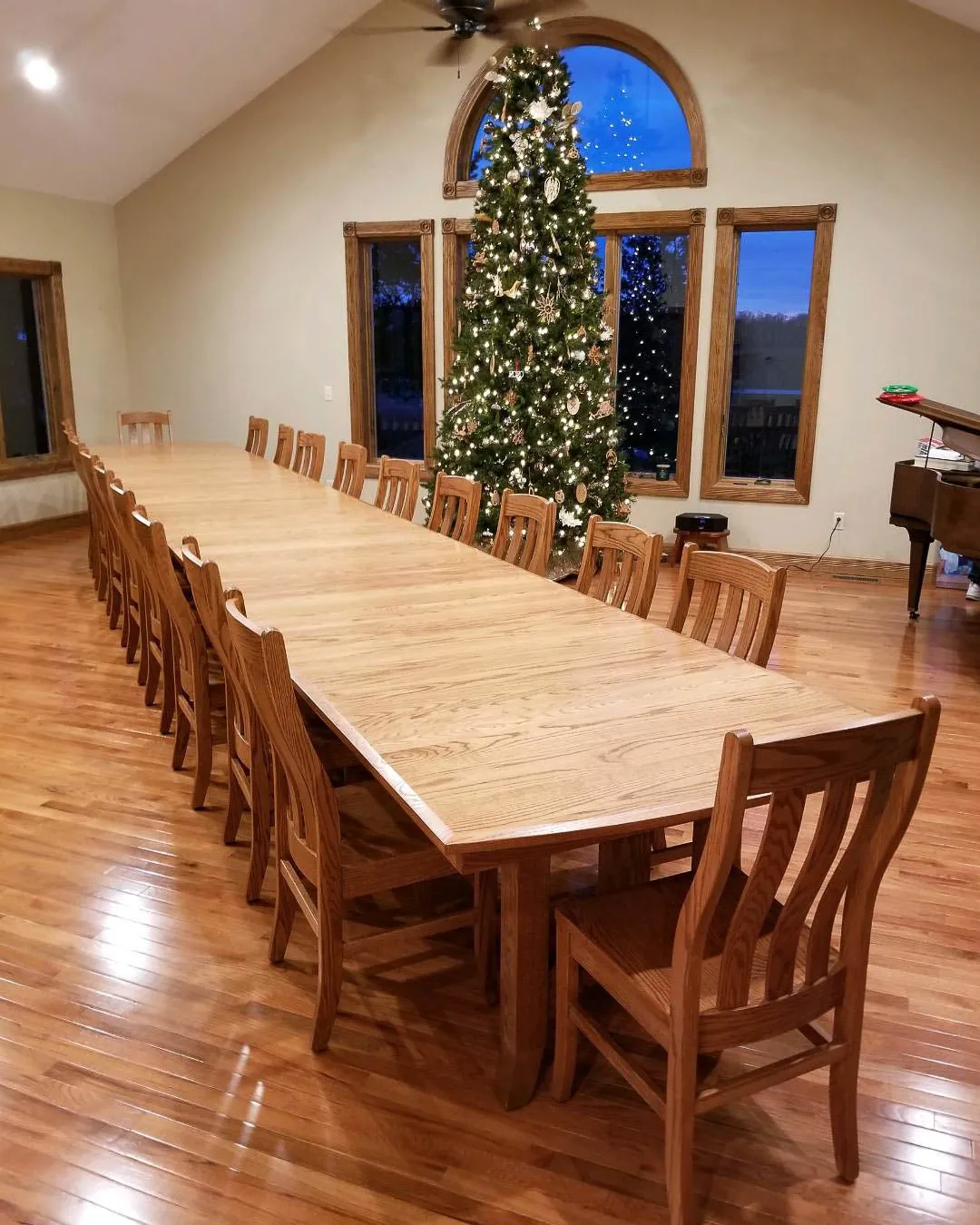 Sturdy corner blocks and metal bolts show high quality construction on a table.