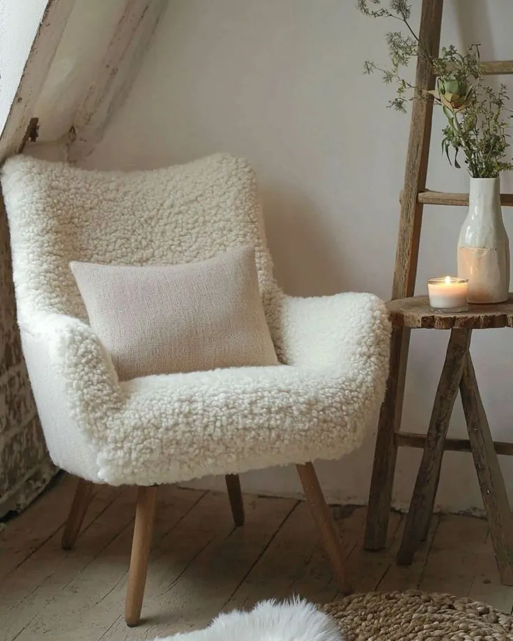 Testing fabric textures for a bedroom chair to avoid uncomfortable, rough materials.